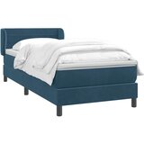 Box Spring krevet s madracem tamnoplavi 80x210 cm baršun | shoptok.hr