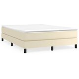  Okvir za krevet s oprugom krem 140x190 cm od umjetne kože | shoptok.hr
