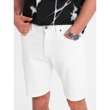 Ombre Men's denim shorts with a classic cut - white | shoptok.hr