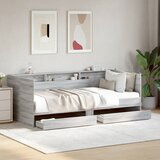  The Living Store Dnevna postelja s predali siva sonoma 90x200 cm inženirski les - Dnevna Postelja, (21501004) | Shoptok.si