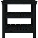  Delovna miza črna 78,5x50x80 cm trdna borovina, (20751413) | Shoptok.si