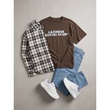 Sinsay Predimenzionirana pamučna majica kratkih rukava s natpisom | shoptok.hr