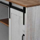vidaXL Komoda HALDEN s kliznim vratima bijela 80x40x80 cm puno drvo | shoptok.hr