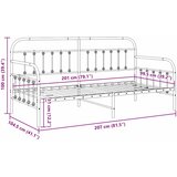  Krevet na kat Crna 100 x 200 cm Čelik s prahom premazan | shoptok.hr