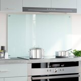  Kuhinjska zaštita od prskanja mliječna 100 x 60 cm kaljeno staklo | shoptok.hr