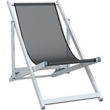 vidaXL Sklopive stolice za plažu 2 kom sive od aluminija i tekstilena | shoptok.hr