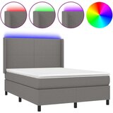  Box spring s madracem LED tamnosivi 140x190cm od tkanine | shoptok.hr