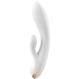 Satisfyer Double Flex - pametni vibrator z dvojnim zajčkom (bel) | Shoptok.si