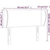  Uzglavlje s ušima ružičasto 83x23x78/88 cm baršunasto | shoptok.hr
