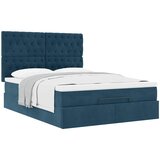  Ottoman krevet s madracima tamnoplavi 140x200 cm baršun | shoptok.hr