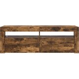  ormarić s LED svjetlima boja dimljenog hrasta 120x35x40 cm | shoptok.hr