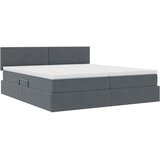  Krevet s LED trakama s pohranom Tamno siva 180 x 200 cm Baršun | shoptok.hr