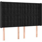 Uzglavlje crno 147x16x118/128 cm baršunasto | shoptok.hr