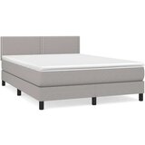  S oprugama i madracem svjetlosivi 140x190 cm od tkanine | shoptok.hr