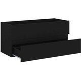 vidaXL Omarica za umivalnik črna 100x38,5x45 cm iverna plošča | Shoptok.si