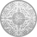 Vanjski Zunanja preproga svetlo siva Ø120 cm PP | Shoptok.si
