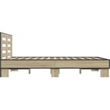  Okvir za krevet boja hrasta 140x200cm konstruirano drvo i metal | shoptok.hr
