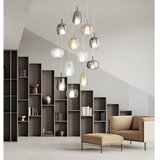  Ondaluce - Visilica na sajli THELMA 1xE27/15W/230V prečnik 25 cm zlatna/zadimljeno bež | Eponuda.com