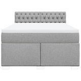  Krevet s oprugama i madracem svjetlosivi 140x190 cm od tkanine | shoptok.hr