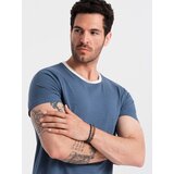 Ombre Men's T-shirt with raw finish - dark blue | Shoptok.si