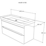 TMP Ormarić s umivaonikom Sharp 105 antracit | shoptok.hr