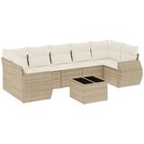 Maison Chic Seti vrtnega pohištva - Vrtna garnitura - Vrtni pohištvo set 8-delna z blazinami bež poli ratan, (21798897) | Shoptok.si