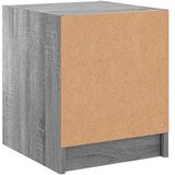  Noćni ormarić sa staklenim vratima boja hrasta 35 x 37 x 42 cm Siva | Shoptok.si