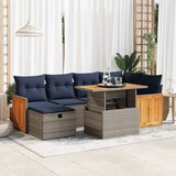  7-dijelni set vrtnih sofa od poliratana s jastucima sivi bagrem | shoptok.hr