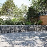 vidaXL Gabionska košara s pokrovom 400x100x50 cm pocinkano železo Cene
