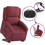  Naslonjač na podizanje od tkanine crvena boja vina | shoptok.hr