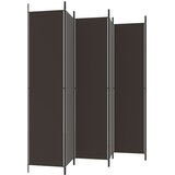 Sobna pregrada s 6 panela smeđa 300x220 cm od tkanine | Eponuda.com