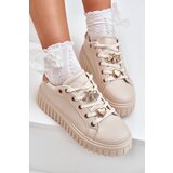 EVENTO PE1 Women's Sneakers With Ribbons Beige Grelesi | Eponuda.ba