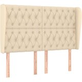  Uzglavlje s ušima krem 163x23x118/128 cm od tkanine | shoptok.hr