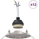  Svetilke Set 12 Srebrna Kovina 9 cm Vgrajene svetilke Okrogle | Shoptok.si