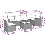  7-dijelni set vrtnih sofa od poliratana s jastucima bež | shoptok.hr