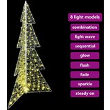 vidaXL Božićno drvce s 240 LED svjetlima Topla bijela 180 cm Akril | shoptok.hr