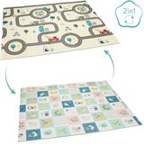Fillikid dvostrana podloga za igru Street&Animals in BOX, 180x200 cm | shoptok.hr