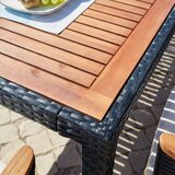 Ambia Garden vrtna garnitura jeklo krem barve, črna, barve akacije | Shoptok.si