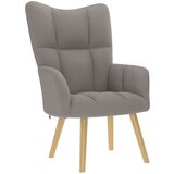 vidaXL Stol za sproščanje s stolčkom za noge taupe blago | Shoptok.si