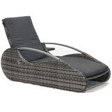 Garden Pleasure Siva vrtna ležaljka od umjetnog ratana Alassio - | shoptok.hr