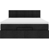  Otomanski krevet s madracem i LED crni 140x190 cm tkanine | shoptok.hr