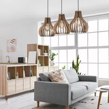  Visilica na sajli TUCCI 3xE27/15W/230V hrast/crna | Eponuda.com
