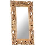  Ručno izrezbareno ogledalo smeđe 80 x 50 cm masivno drvo manga | shoptok.hr