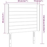  Uzglavlje s ušima tamnosmeđe 83x16x118/128 cm od tkanine | shoptok.hr