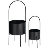Kave Home Kovinski okrasni cvetlični lonci v kompletu 2 ks ø 25 cm Mash – | Shoptok.si