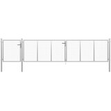  Vrtna vrata Čelik 500x100 cm Srebrna | shoptok.hr