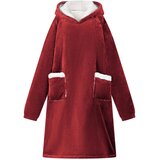  Deka majica s kapuljačom Bordeaux Crvena L Flis i flanel | shoptok.hr