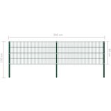  Panel za ogradu sa stupovima željezni 3 4 m zeleni | shoptok.hr