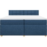  Krevet s oprugama i madracem plavi 200 x 200 cm od tkanine | shoptok.hr