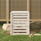 vidaXL Kompostnik bel 63,5x63,5x77,5 cm trdna borovina u